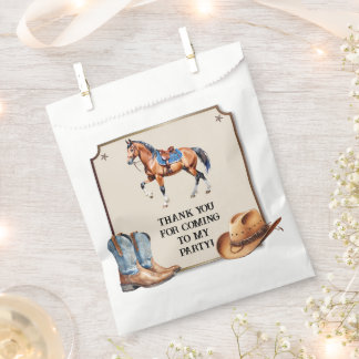 Rustic Cowboy Horseback Riding Birthday Party Favour Bags