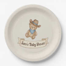 Rustic Cowboy Watercolor Boy Baby Shower
