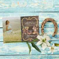 Rustic Cowboy Western Pregnancy Announcement