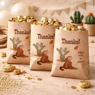 Rustic Cowboy Wild West Animal Thank You Favour Bags