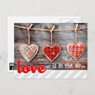 Rustic Craft Hearts Valentine's Day Postcards