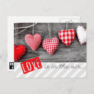 Rustic Craft Hearts Valentine's Day Postcards