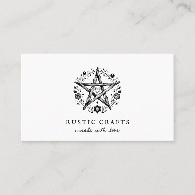 Rustic Crafts Business  Card (Front)