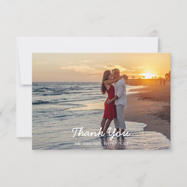 Rustic Crate of Lavender Wedding Thank You (Front)