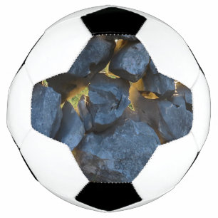 Rustic Croatian Stone Wall Photography  Soccer Ball