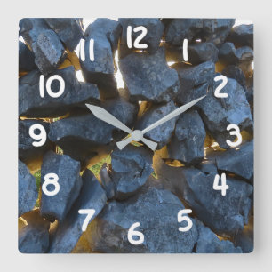 Rustic Croatian Stone Wall Photography  Square Wall Clock