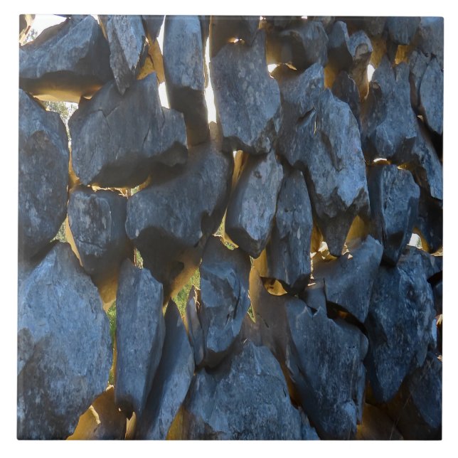 Rustic Croatian Stone Wall Photography  Tile (Front)