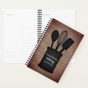 Rustic Crock Wood Caterer Restaurant Business Planner