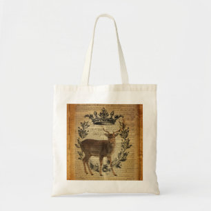 Rustic crown outdoorsman whitetail buck Deer Tote Bag