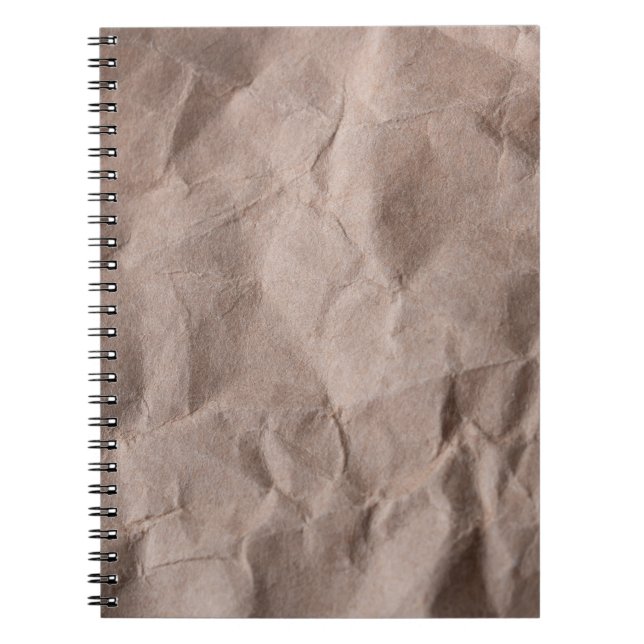Rustic Crumpled Paper: Vintage Texture Notebook (Front)