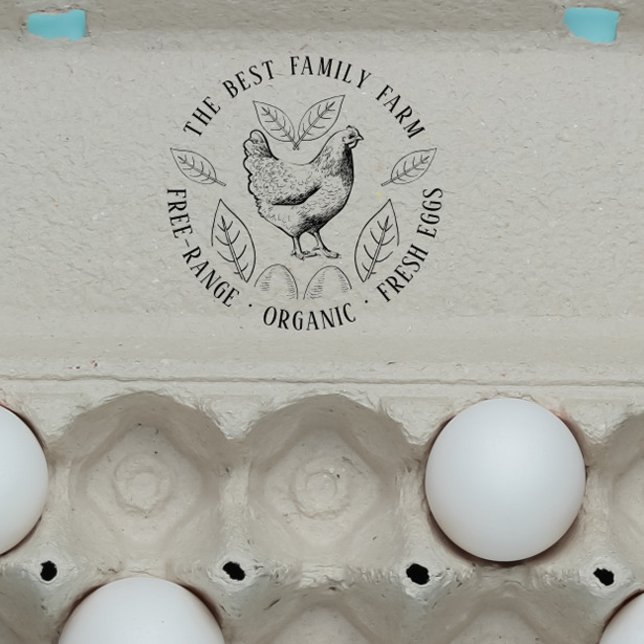 Rustic Custom Farm | Homestead  Fresh Eggs Rubber Stamp (Creator Uploaded)