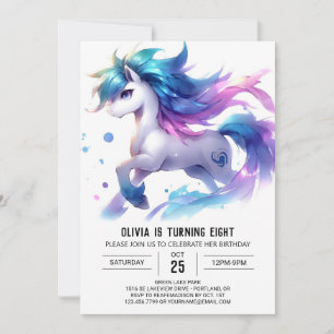 Rustic Custom Horse Birthday Invitation