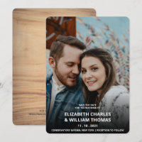 Rustic Custom Photo Wooden Save The Date
