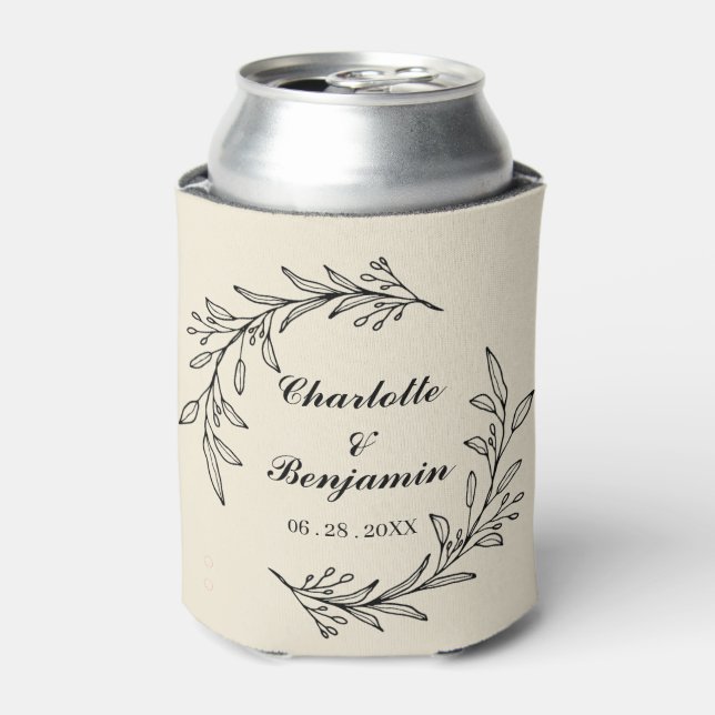 Rustic Custom Wedding  Can Cooler (Can Front)