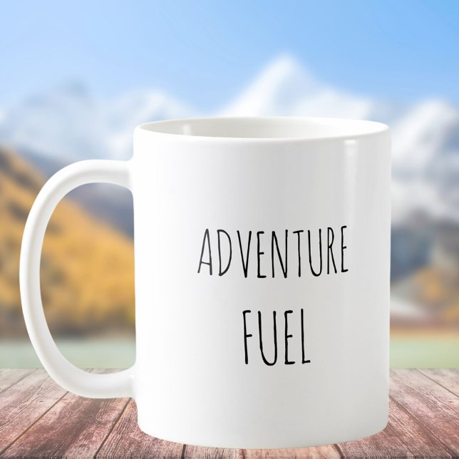 Rustic Cute Adventure Funny Meme Quote Coffee Mug (In situ)