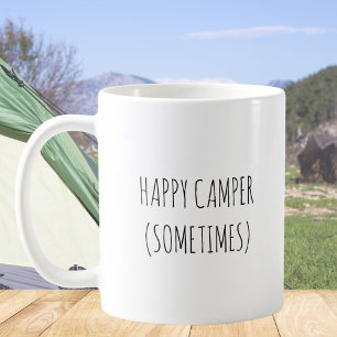 Rustic Cute Happy Camper Funny Quote Coffee Mug