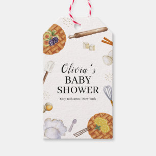 Rustic Cutie Baking Pie Baby Shower Gift Tags