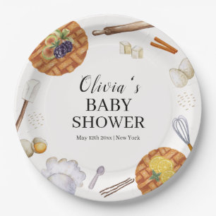 Rustic Cutie Baking Pie Baby Shower Paper Plate