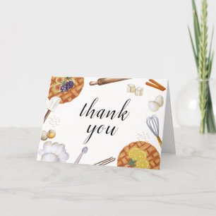 Rustic Cutie Baking Pie Baby Shower Thank You Card