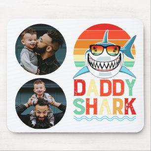 Rustic Daddy Shark Fathers Day  Mouse Pad