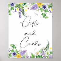 Rustic Daffodils & Wildflowers Gifts & Cards Sign