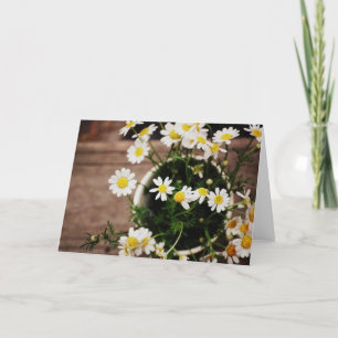 Rustic Daisie's in a Vase Card