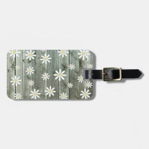 Rustic Daisy Barn board Luggage Tag