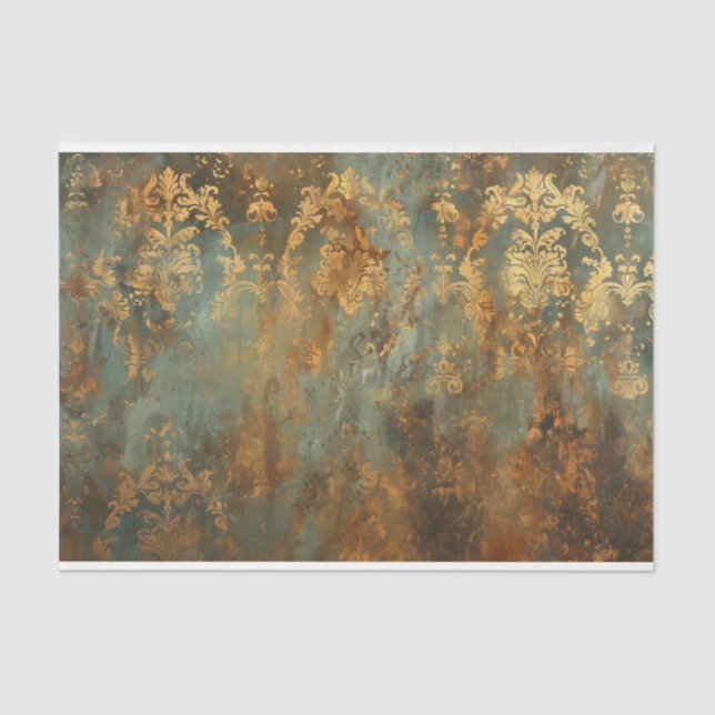 Rustic Damask Furniture Decoupage Tissue Paper (Front)