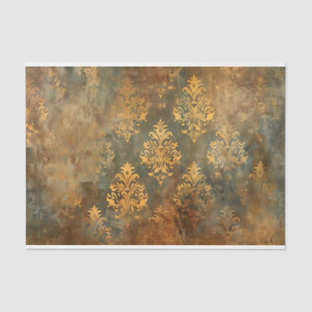 Rustic Damask Furniture Decoupage Tissue Paper (Front)