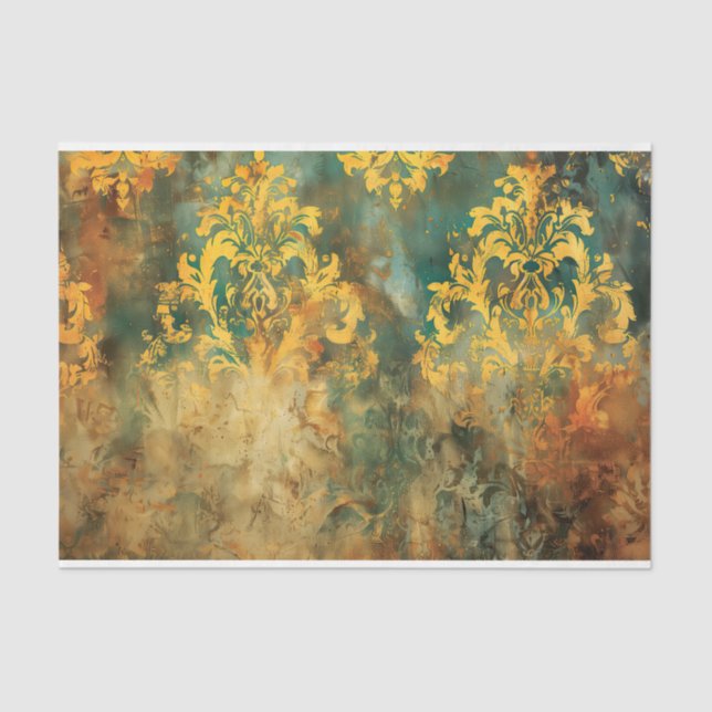 Rustic Damask Furniture Decoupage Tissue Paper (Front)