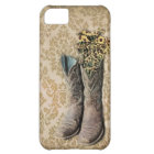 rustic damask western country cowboy boot