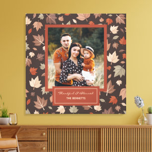 Rustic Dark Autumn Family Photo Gallery Canvas Print