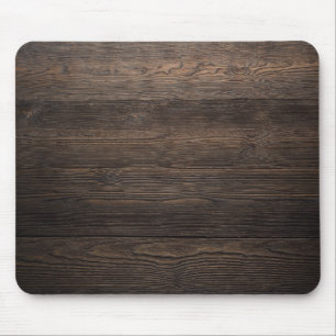 Rustic Dark brown WOOD LOOK texture Mouse Pad