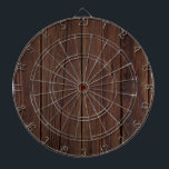 Rustic Dark Brown Wood Wooden Fence Country Style Dartboard<br><div class="desc">Rustic Dark Brown Wood Wooden Fence Photography Country Style Gift</div>