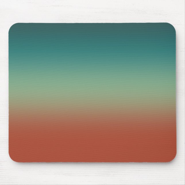 Rustic dark slate grey teal brown red gradient mouse pad (Front)