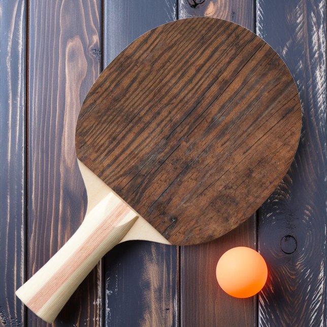 Rustic Dark Walnut Wood Ping Pong Paddle (Creator Uploaded)