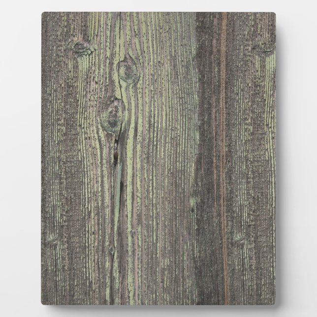Rustic Dark Weathered Wood Background Plaque (Front)