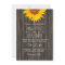 Rustic Dark Wood Background Sunflower Wedding