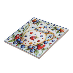 Rustic Decorative Farmhouse Vintage Teapot Tile