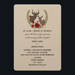 Rustic Deer Christmas Wedding Invitation<br><div class="desc">A Christmas wedding invitation featuring an illustration of red flowers,  holly and greenery arranged around the busts of a buck and doe .  Personalise the text with details of your occasion.  Wording is from bride's parents.</div>