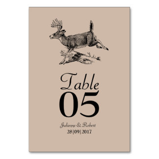 Rustic Deer Forest Wedding Table Card