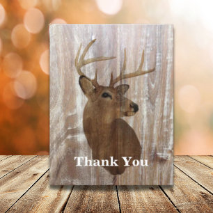 rustic deer the hunt is over wedding thank you