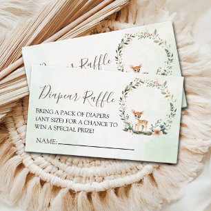 Rustic Deer-Themed Baby Shower Enclosure Card