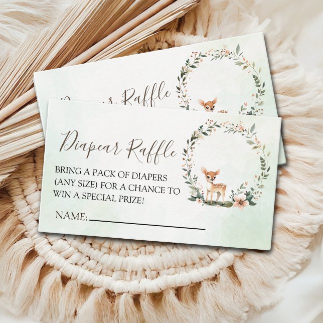 Rustic Deer-Themed Baby Shower Enclosure Card (Creator Uploaded)