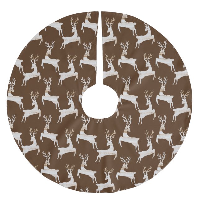 Rustic Deer Tree Skirt (Front)