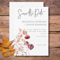 Rustic Delicate Burgundy & Rust Fall Leaves