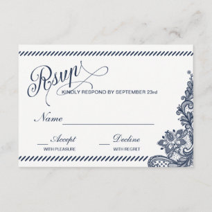 Rustic Denim and Lace RSVP