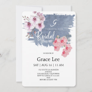 Rustic Denim Bridal Shower Invitation