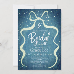 Rustic Denim Bridal Shower Invitation