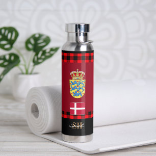 Rustic Denmark Vacuum Insulated, Danish Flag Water Bottle